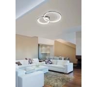 Plafón Moderna Para LED Design Cromo TR124