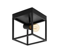 Plafón Moderna Vintage Minimal Negro 1 Luz GL0558