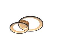 Plafón Moderno De Led Diseño Negro Oro TR122