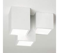 Plafón moderno lámpara techo 3 cubos yeso luz LED 24 W GU10 entrada 230 V