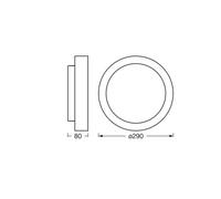 Plafón OSRAM ORBIS MADRID, madera, Ø 29 cm, metal/vidrio True