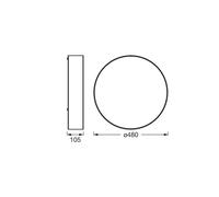 OSRAM Plafón ORBIS PARIS 480mm, negro, casquillo 3xE27, puede equiparse con lámpara smart, alta calidad, diseño moderno, apto para interior, redondo, IP20