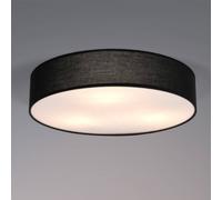 Plafón OSRAM ORBIS PARIS, negro, Ø 40 cm, textil E27