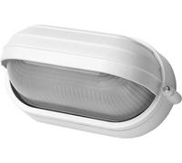 Plafón párpado ovalado de jardín para exteriores blanco y negro Maxi o Mini IP44 (blanco, Mini: 21,5 x 11 x 10 cm)