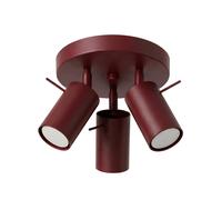 Plafón Ring 3 focos orientables Burdeos
