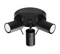 Plafón Ring 3 focos orientables Negro
