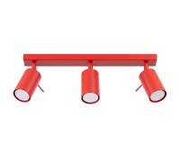 Plafón RING 3L rojo