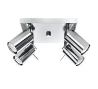 Plafón Ring 4 focos orientables Cromo