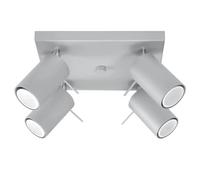 Plafón Ring 4 focos orientables Gris