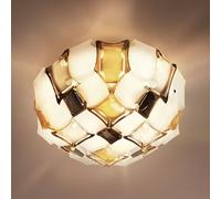 Plafón Slamp Mida, Ø 67 cm, ámbar/blanco