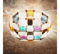 Plafón Slamp Mida, Ø 67 cm, multicolor/blanco