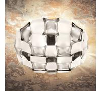 Plafón Slamp Mida, Ø 67 cm, platino/blanco
