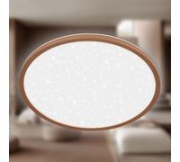 BRILONER - Panel LED con luz indirecta, cielo estrellado, luz blanca neutra, panel LED techo, salon, plafones para techo, lampara techo dormitorio, 37,5x4,5 cm, café