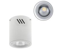 Plafón tubi 1x10w led 800lm 4000k al.12,5xd.10,8cm aluminio blanco