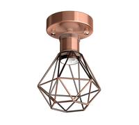 Plafón vintage E27 RETRA bronce bronce jaula pantalla