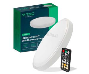 Plafonera LED Sensores Movimiento Redonda 24W Techo V-TAC VT-8624S