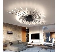 Plafonnier LED feu d'artifice 42-t¡§ote Lampe De Plafond Moderne Suspension Lustre int¡§|rieur pour Salon Salle ¡§¡è Manger Bureau ¡§|clairage de plafond1 (Le Noir,42 lumières)