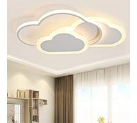 Plafonnier LED pour enfants 42 W, lampe créative en forme de nuage pour chambre à coucher, lumière blanche chaude 3000 K, plafonnier pour chambre d'enfant (52cm)
