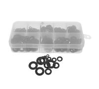 PLAFOPE 1 Caja Arandelas Planas de Plástico Negro Resistentes al Calor, Surtido de 7 Tamaños M2-M8 para Aislamiento Eléctrico y Reparación de Juntas en Tomacorrientes y Electrodomésticos