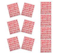 PLAFOPE 10 Pegatinas Autoadhesivas Rojas de Letras y Números para Buzón y Ventana, Organizadoras y Creativas para Proyectos DIY y Regalos Originales