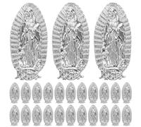PLAFOPE 100 Adornos para Uñas Amuletos Religiosos de Buda, Metal Plateado, 1,7 Cm, 100 Piezas para Decoración de Manicura y Arte de Uñas, Suministros Versátiles para Diseño Espiritual