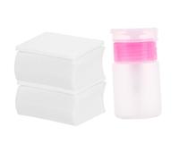 PLAFOPE 1000piezas Desmaquillantes Para Uñas Almohadillas Desechables Para Eliminar Esmalte De Uñas Kit De Limpieza De Manicura Con Botella De Esmalte Para Casa y Salón