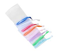 PLAFOPE 10piezas Hecha Mano Para Limpieza y Corporal Color Aleatorio Bolsa De Malla Para Jabón De Burbujas Para Guardar Jabón