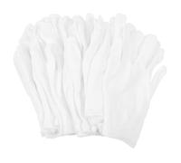 PLAFOPE 12 pares Guantes de Algodón para Inspección de Joyas y Monedas Lavables y Elásticos Cómodos y Duraderos para Protección y Trabajo Diario