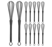 PLAFOPE 12 Piezas Batidor Pequeño de Plástico para Teñir el Cabello, 12 Unidades, 17 X 2,5 Cm, Mezclador para Crema y Tinte, Herramienta Versátil para Uso en Salón y Hogar