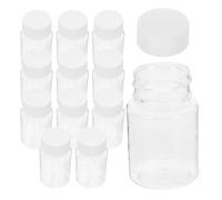 PLAFOPE 12 piezas Botellas de Plástico Transparentes para Almacenamiento de Medicina con Tapa Hermética para Cápsulas y Alimentos Pequeñas Portátil