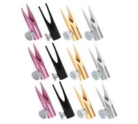 PLAFOPE 12 Piezas Sacapuntas Manual para Lápices de Maquillaje y Madera Construcción de Aleación de Aluminio con Ranuras para Precisión Portátil para Estudiantes Artistas y Uso Escolar