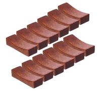PLAFOPE 12 Soportes para Palillos de Madera Japonesa, Diseño Cóncavo Simple, Color Granate Lacado, Paquete de 12 Piezas, Soporte Práctico para Cocina y Comedor Doméstico