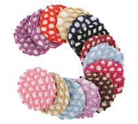 PLAFOPE 14piezas Redecilla De Moño De Ganchillo Color Mezclado Para Danzar y Accesorio Elegante Para Mujeres