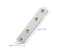 PLAFOPE 18 piezas Placas de Fijación Rectas de Acero Inoxidable Soporte Metálico Plano para Muebles y Construcción Escuadras Unión Refuerzo Estanterías Metalicas