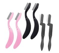 PLAFOPE 18piezas Peine De Pestañas Inoxidable Diseño Plegable Herramienta De Maquillaje Para Cejas y Pestañas De Limpiar y Portátil