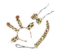 PLAFOPE 1juego Conjunto De Disfraz De Giraffe Para Traje Adorable De Animal Orejas y Pajarita Para Fiestas De Cumpleaños y Cosplay