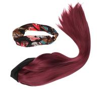 PLAFOPE 1pieza Peluca Natural De Alta Temperatura Con Hijab Para Mujeres Accesorio De Cabello Elegante y Ligero Para y Ocasiones Especiales