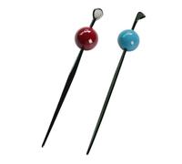 PLAFOPE 2 Horquillas Pelo Bola de Acrílico 18X2.7 CM para Sujetar y Decorar el Cabello en Peinados Diarios o Fiestas