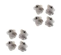 PLAFOPE 2 Juegos de Horquillas Laterales con Dibujos Animados para Niñas para El Pelo de Koala Pasadores de Pelo de Felpa para Niñas Pequeñas Color Gris 4 Unidades