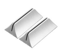 PLAFOPE 2 Piezas Abrazaderas de Plástico para Divisores de Escritorio Clip Ajustable para Paneles de Privacidad Fijación Segura para Pantallas de Vidrio Oficina de Base Plateada Elegante