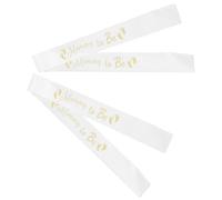 PLAFOPE 2 Piezas Banda para Futura Mamá Satén Blanco con Letras Doradas Mummy To Be Juego para Shower Revelación de Género y Decoración de Fiesta Prenatal