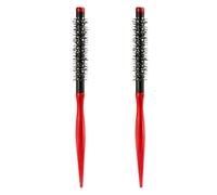 PLAFOPE 2 Piezas Cepillo Redondo Mini para Cabello Corto Cepillo de Nylon para Aplicación de Tinte para Peinados Rápidos y Viaje Resistente y Fácil de Limpiar Pack Unidades