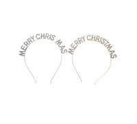 PLAFOPE 2 Piezas Diadema con Letras Merry Christmas de Agua Accesorios Festivos para Cabello Ligereza y Comodidad para Fiestas