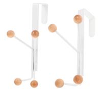 PLAFOPE 2 piezas Gancho Metálico sin Taladro para Puerta Unidades Organizador Resistente para Baño y Cocina Colgador Multiuso para Ropa Toallas y Sombreros Fácil Instalación sin Daños