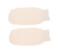 PLAFOPE 2 piezas Guantes Exfoliantes de de Bambú para Baño Masaje Corporal Toallitas Exfoliadoras Reutilizables para Brazos Piernas y Espalda Resistentes y Aptos para Ducha Diaria