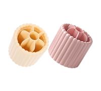 PLAFOPE 2 Piezas Organizador Giratorio de Maquillaje Caja Multifunción para Brochas y Bolígrafos Soporte para Tocador de Baño Dormitorio u Oficina Fácil Limpieza y Almacenamiento Compacto