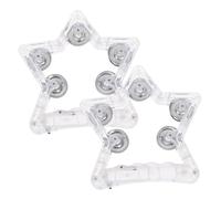 PLAFOPE 2 Piezas Shaker de Estrella de Cinco Puntas Luces LED Intermitentes, Fácil de Agarrar, Hecho de Plástico y Metal, Adecuado para Bodas y Fiestas Animadas