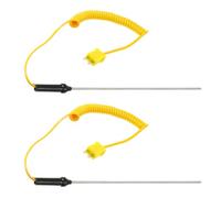PLAFOPE 2 Piezas Sonda de Termopar Tipo K Acero Inoxidable 200 Mm 2 Unidades Sensor de Temperatura Industrial Portátil para Medición Rápida en Aplicaciones Científicas y Monitoreo de