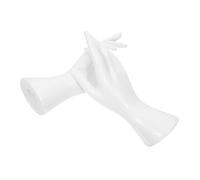 PLAFOPE 2 piezas Soporte de Mano Femenina de Plástico Blanco Resistente para Exhibición de Anillos y Joyas Organizador Multifuncional para Joyería Tienda y Hogar