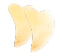 PLAFOPE 2 Piezas Tablero de Gua Sha para Herramienta de Masaje Facial Raspador Facial de Cuerno Gua Sha Tabla de Raspado para Rostro para Uso Casero